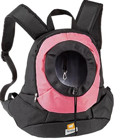 Ferplast Kangoo Küçük Irk Köpek Sırt Çantası 41,5x20cm (Pembe) [L]